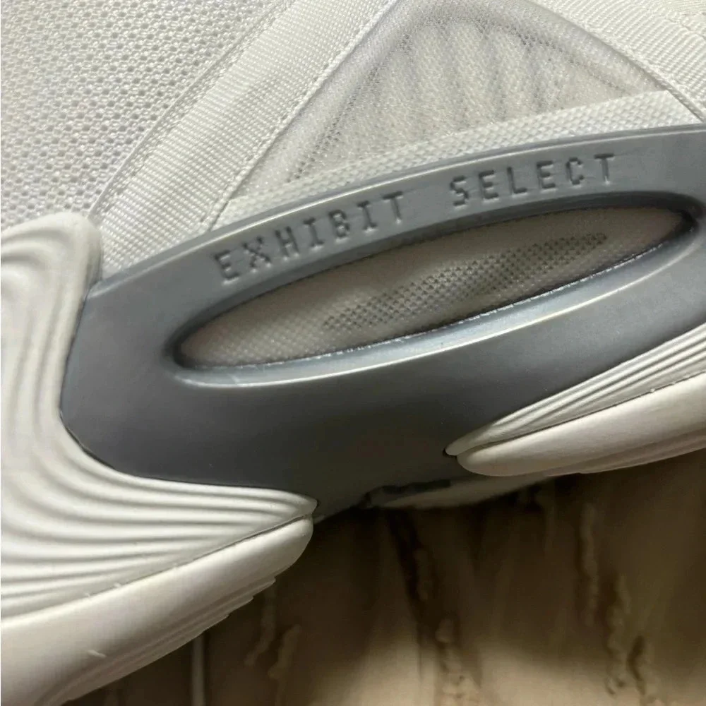 New Adidas Exhibit Select Mid White Silver  Basketball Court Shoes Women Size 11